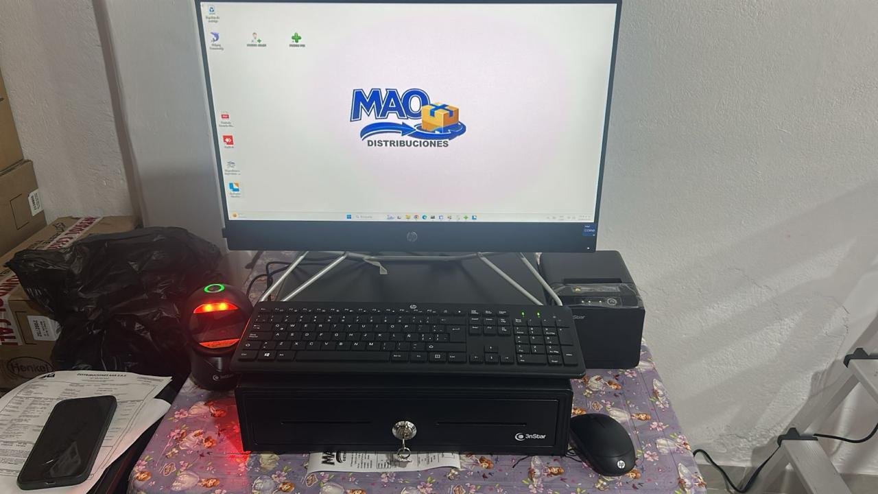 Punto de venta de MAO Distribuciones con sistema Sisdetek