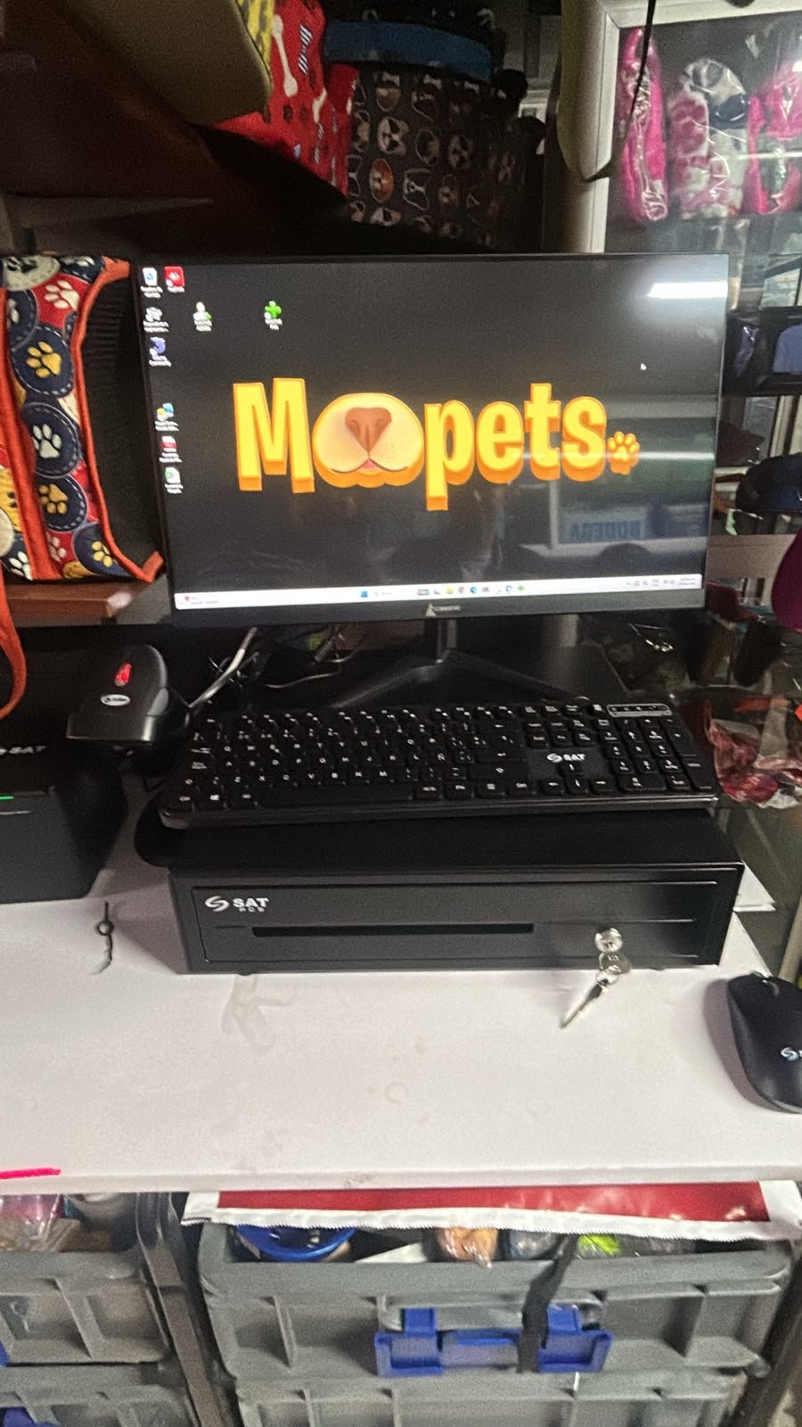 Punto de venta de Mopets con sistema Sisdetek