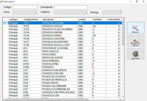 Consulta de inventario en tiempo real