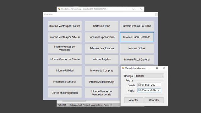 Reportes de Positive Retail